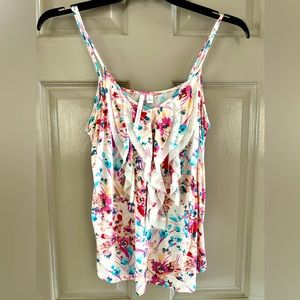 Lauren Conrad floral print camisole, size L